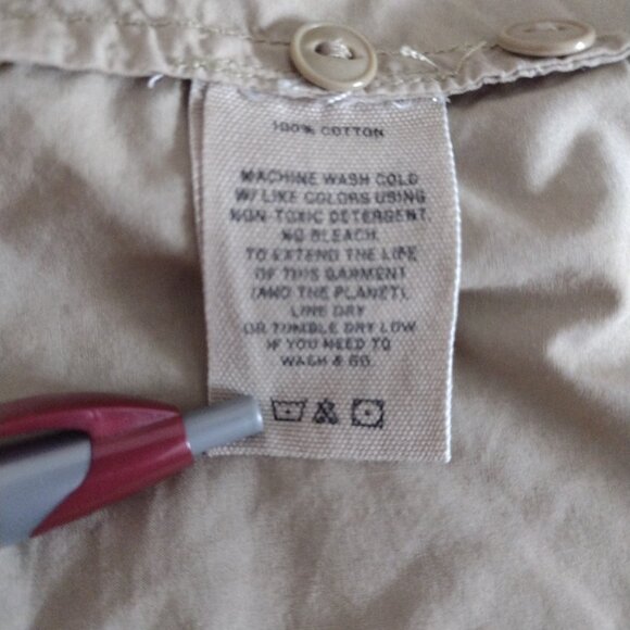 Alex Mill Women’s Sand Beige Cotton Work Shirt L Button Utility Top - Picture 8 of 11